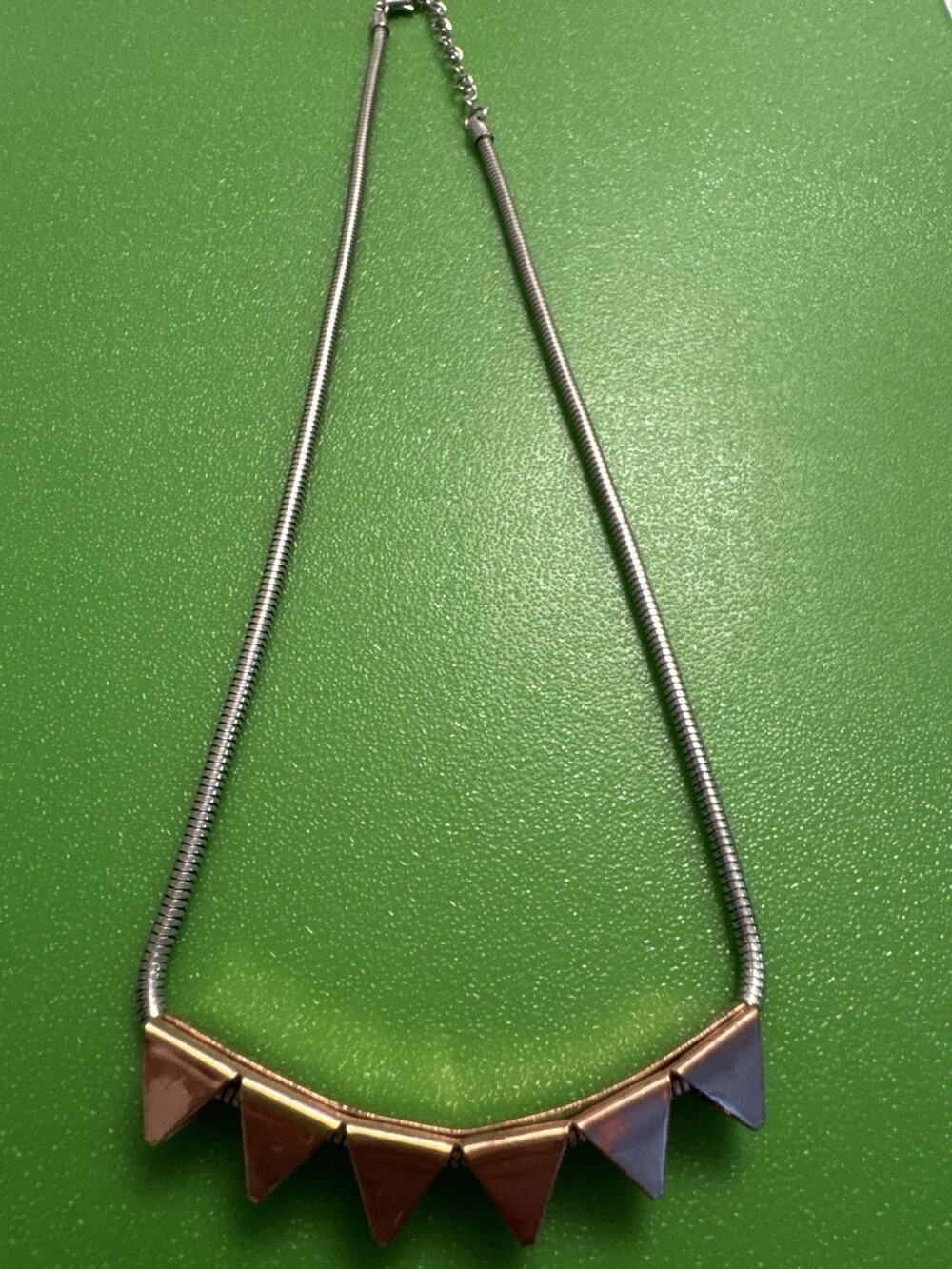 Studded Necklace Silver Rose Gold Statement Costume Jewelry Goth Gothic